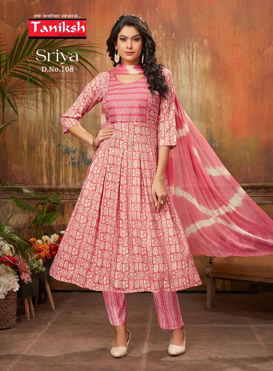 Taniksh Sriya Fancy Wear Wholesale Designer Readymade Suits Catalog